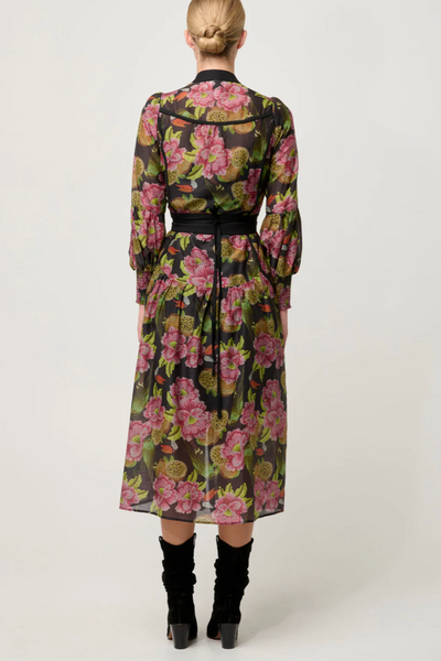 Esmeralda Silk Midi Dress Winter Granadilla