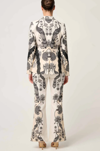 Leandro Contrast Lace Blazer Imperial Stone
