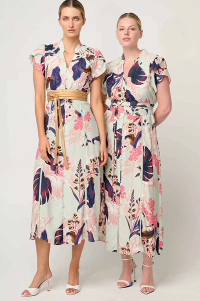 Maysa Faille Dress Oasis Flora