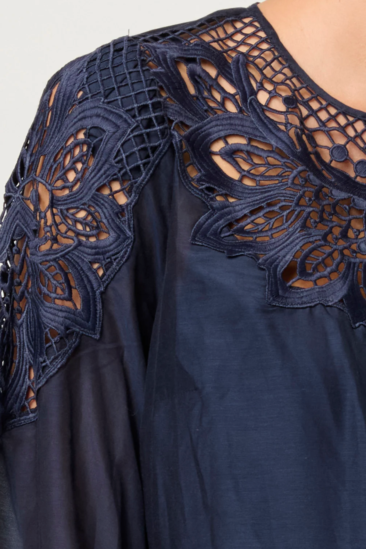 Mirador Lace Detail Blouse Night Sky