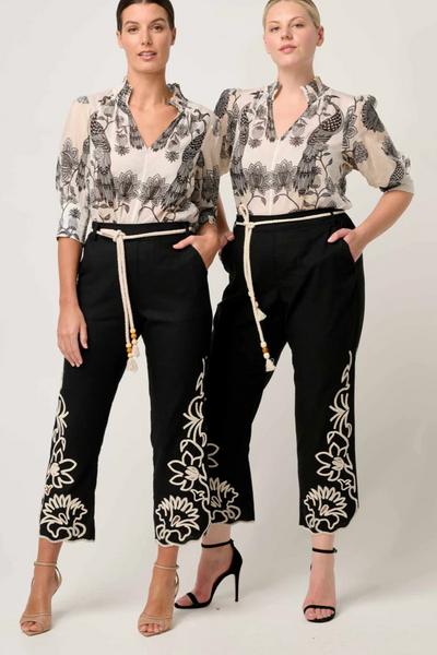 Oleander Cotton Silk Blouse Imperial Stone