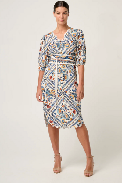 Theia Embroidered Dress