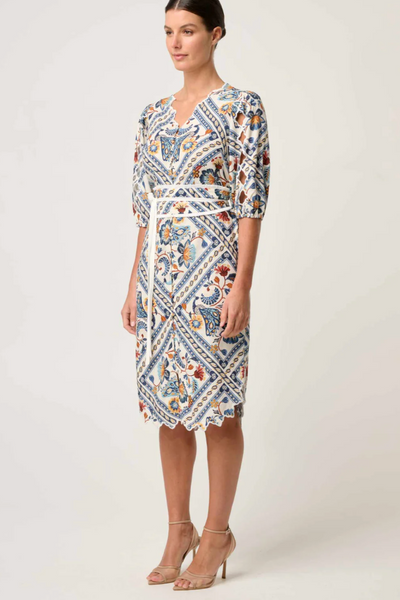 Theia Embroidered Dress