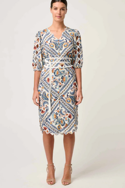 Theia Embroidered Dress