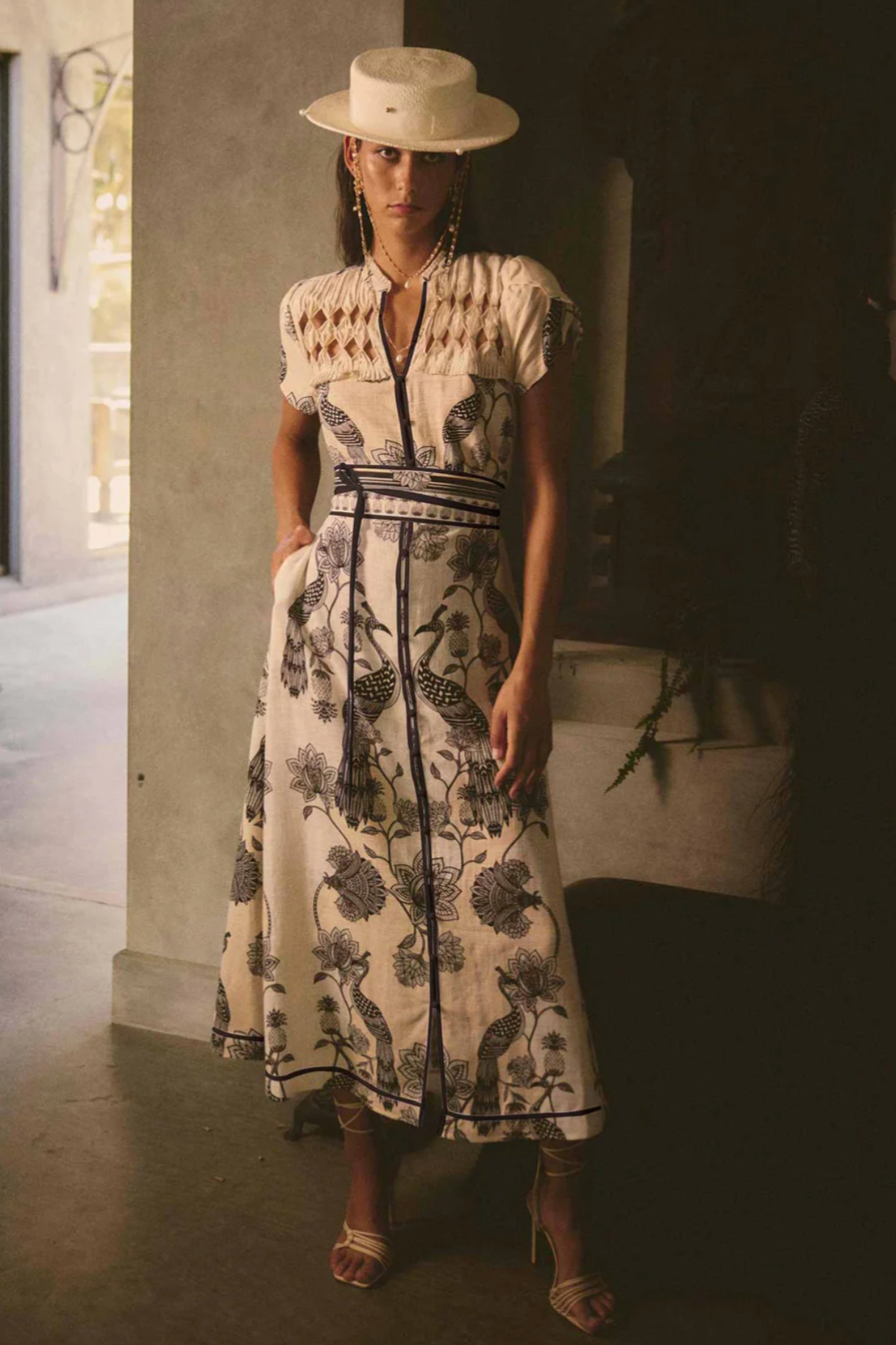 Xanthia Print Dress Imperial Stone