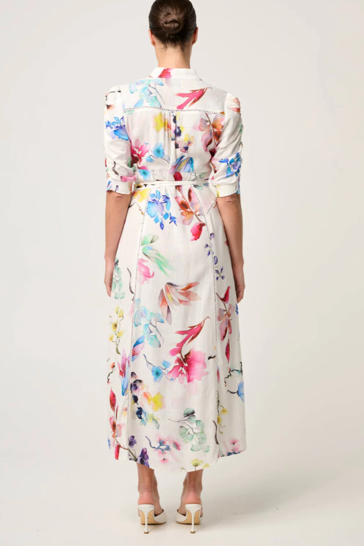 Xenia Contrast Trim Dress Plume Blossom