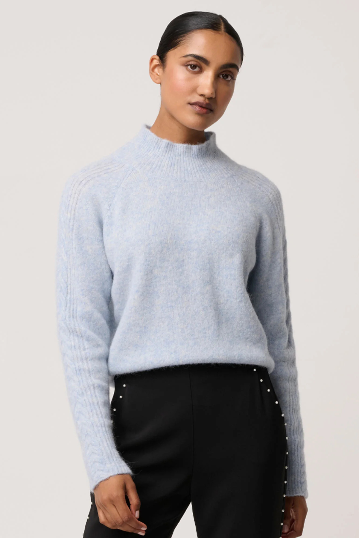 Savanna Alpaca Sweater Blue Frost