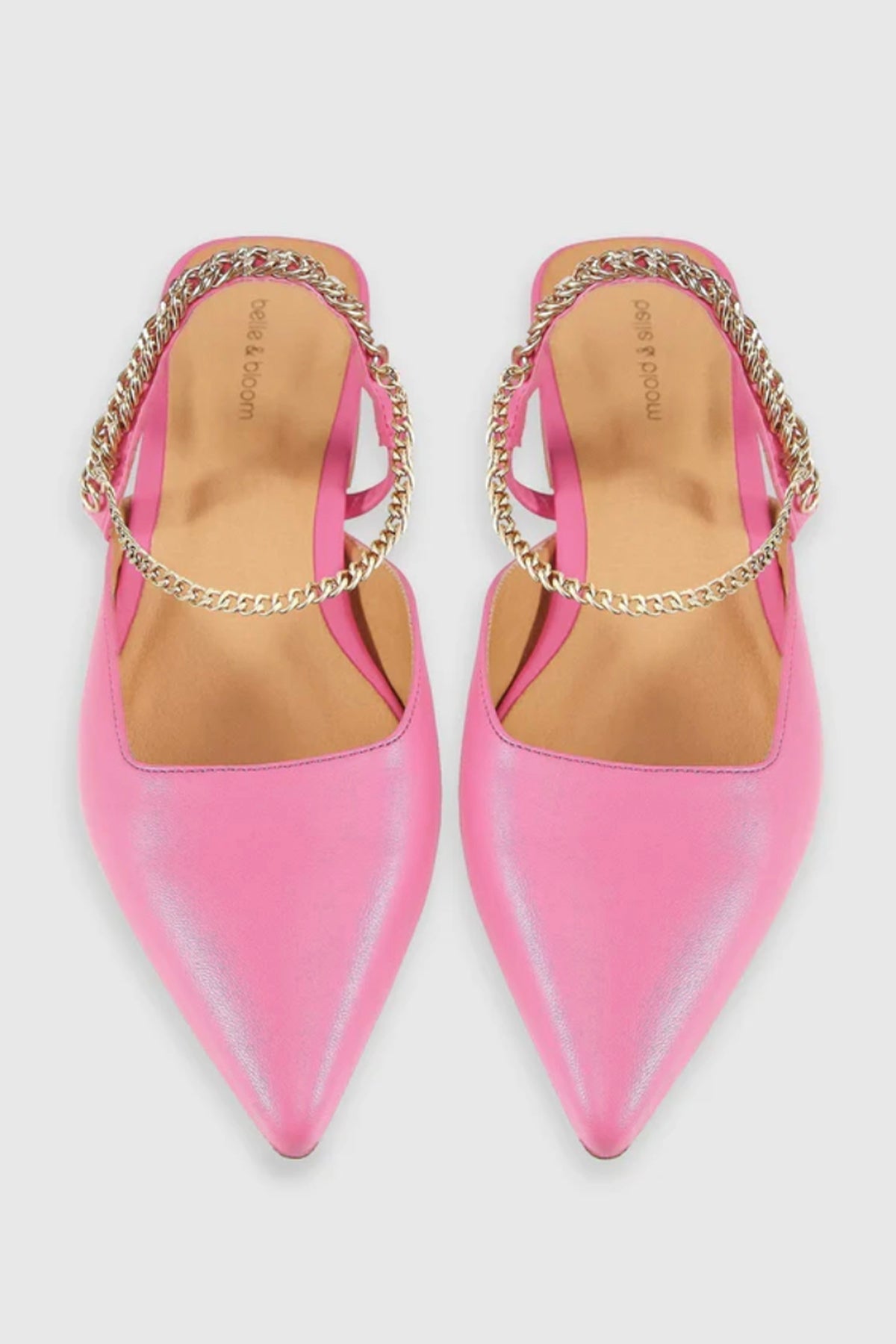 On the Go Leather Flat Hot Pink