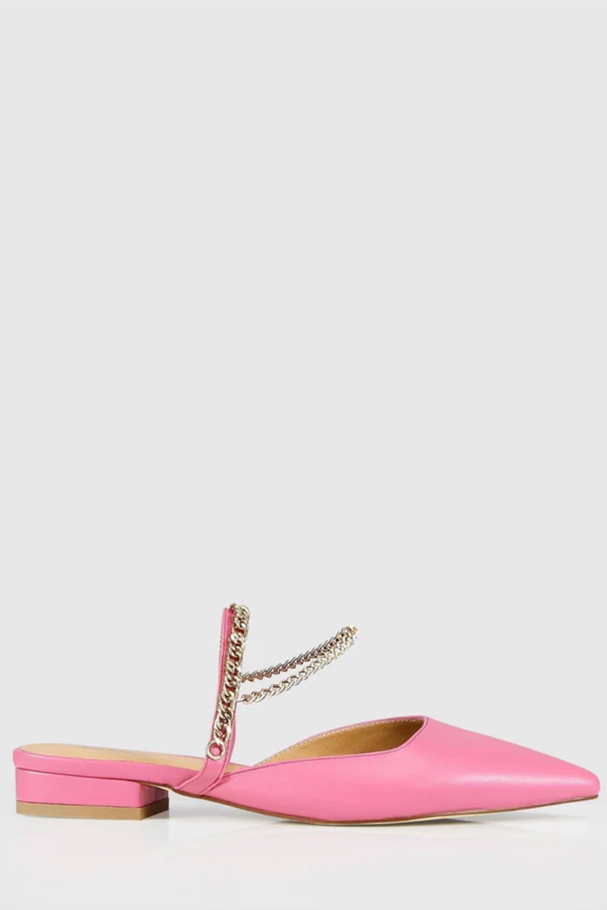 On the Go Leather Flat Hot Pink