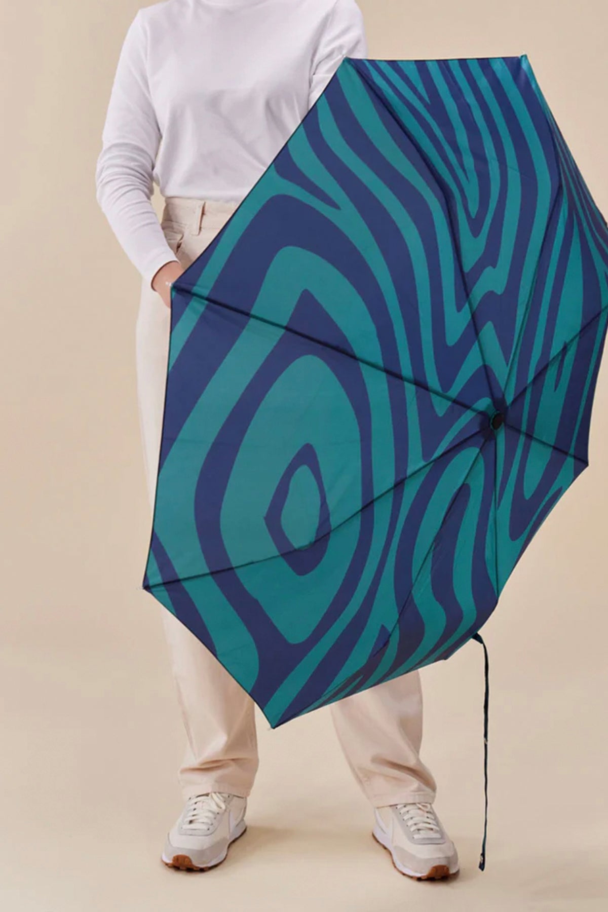 Duck Umbrella Compact ­ Swirl in Blue