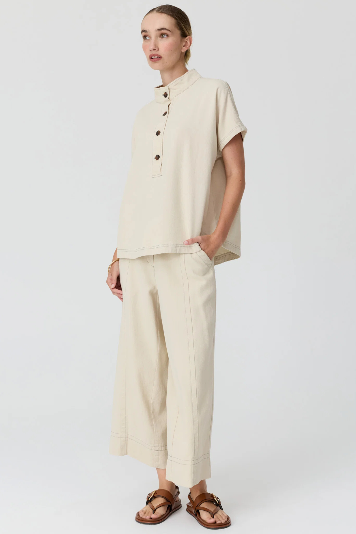 Anise Blouse Pebble