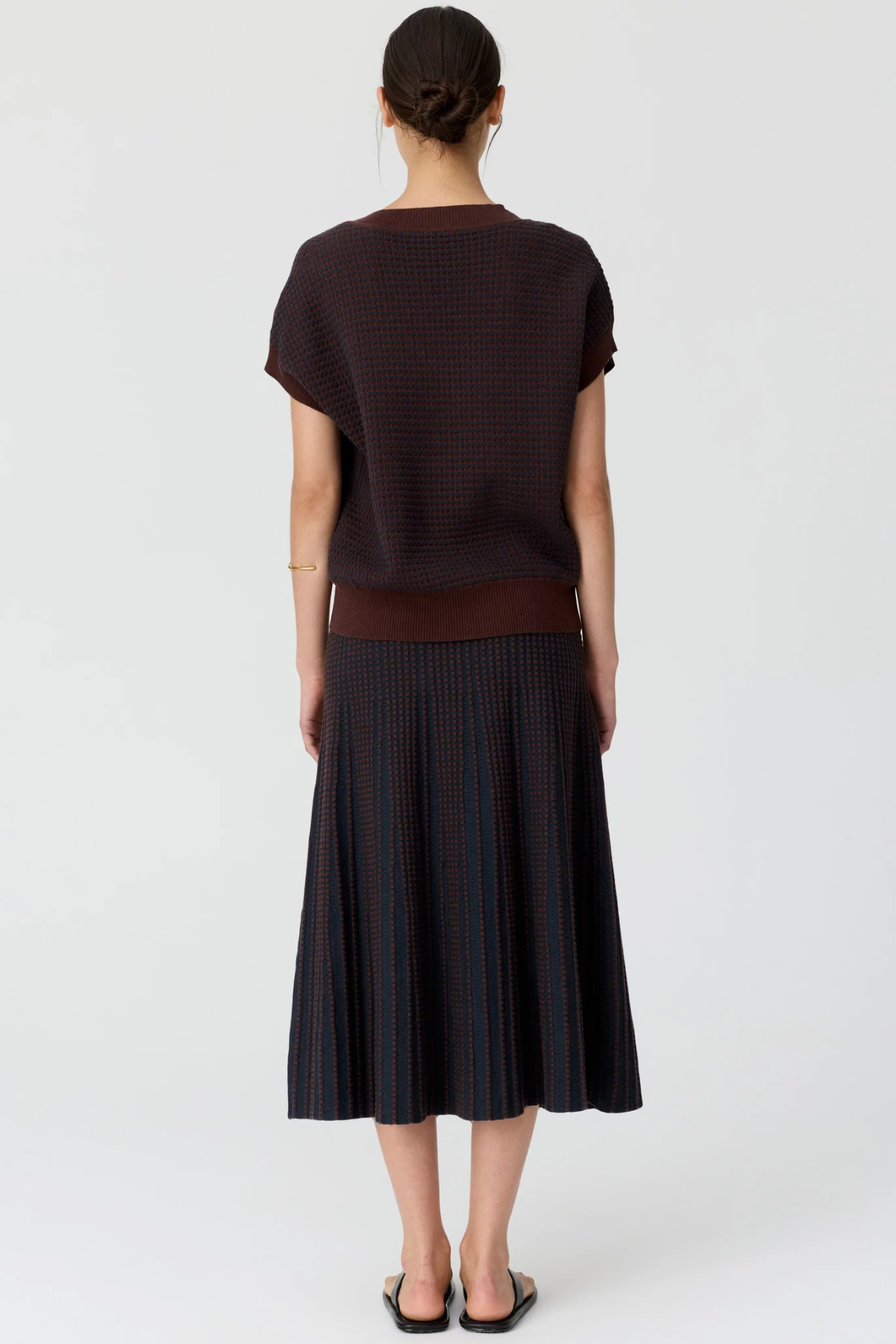 Evlyn Knit Skirt Ink Chocolate