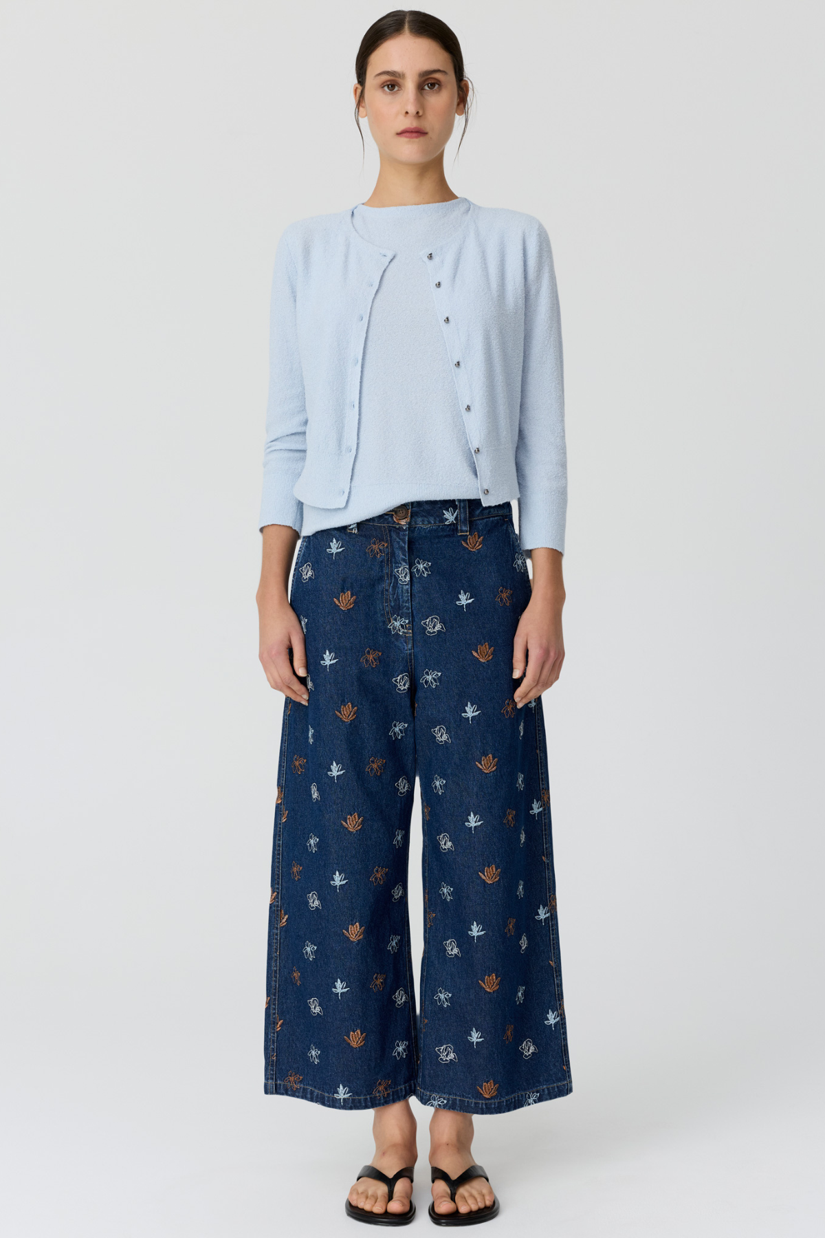 Haven Cardigan Lurex Blue