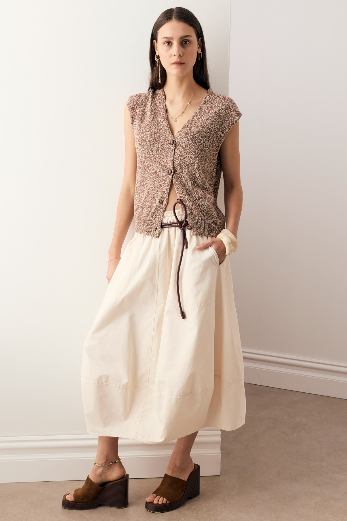 Rye Knit Vest Toffee