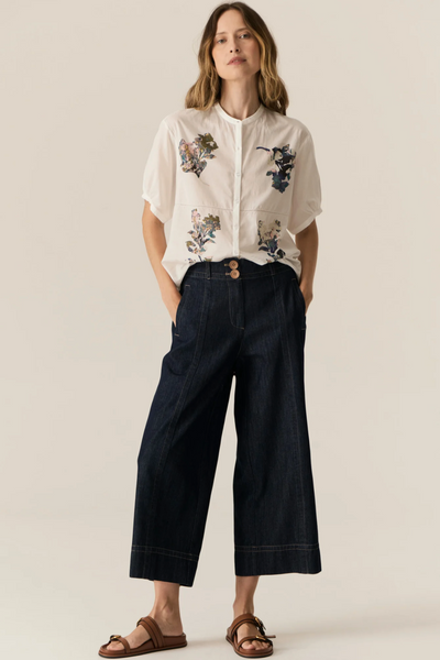 Carsen Crop Pant Dark Wash