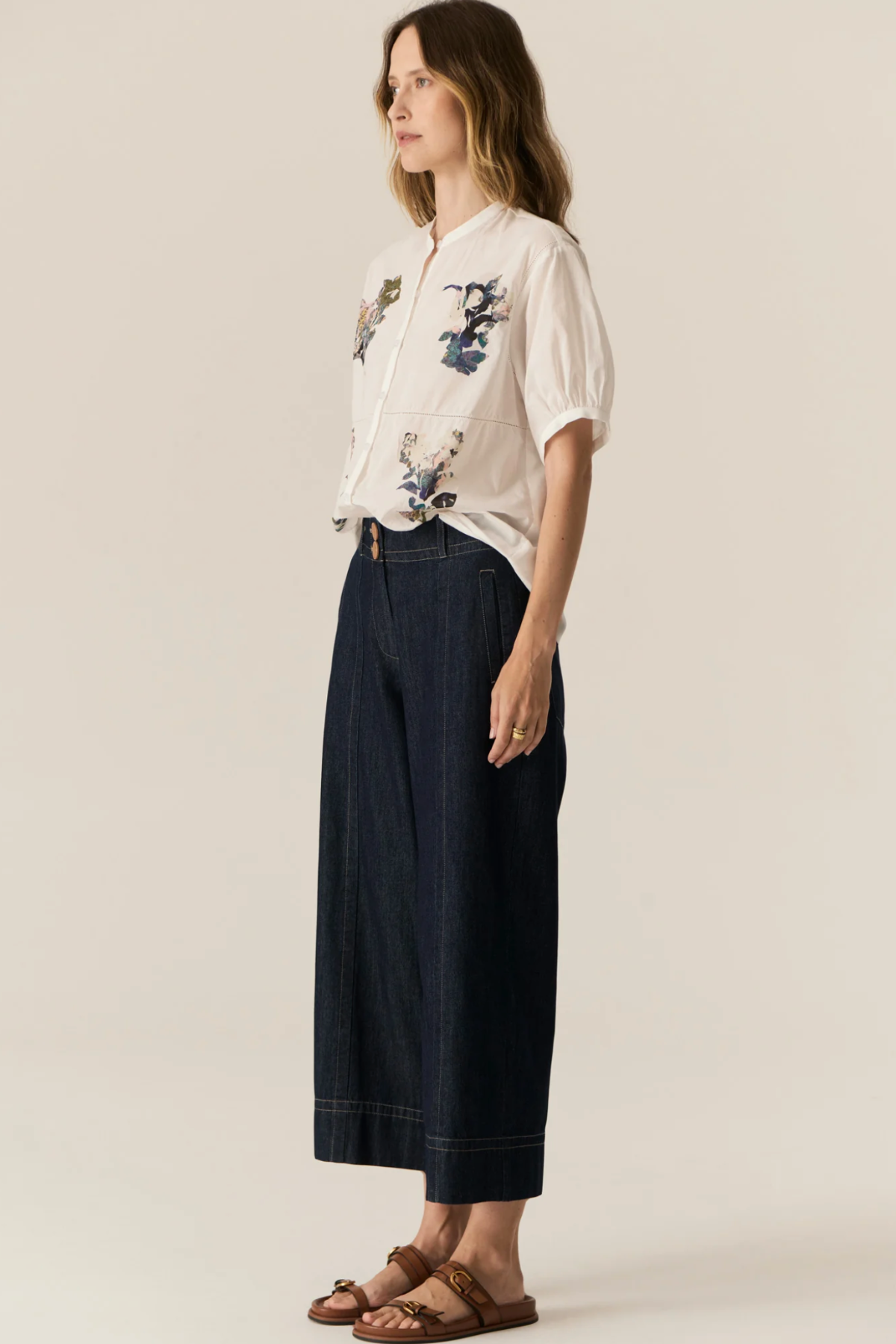 Carsen Crop Pant Dark Wash