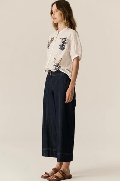 Carsen Crop Pant Dark Wash
