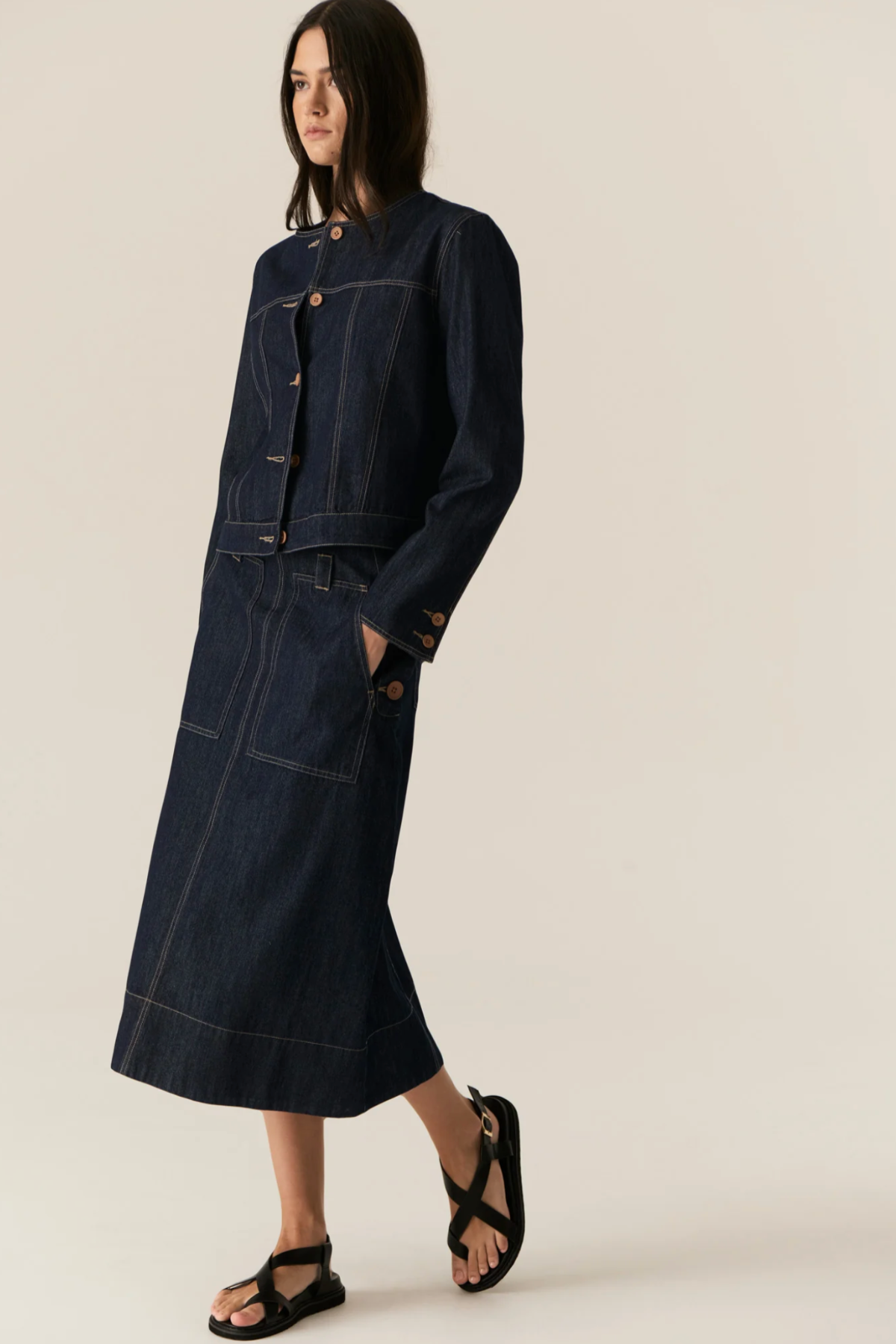 Carsen Skirt Dark Wash