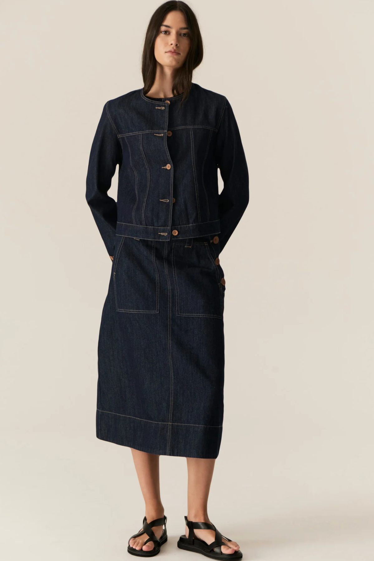 Carsen Skirt Dark Wash