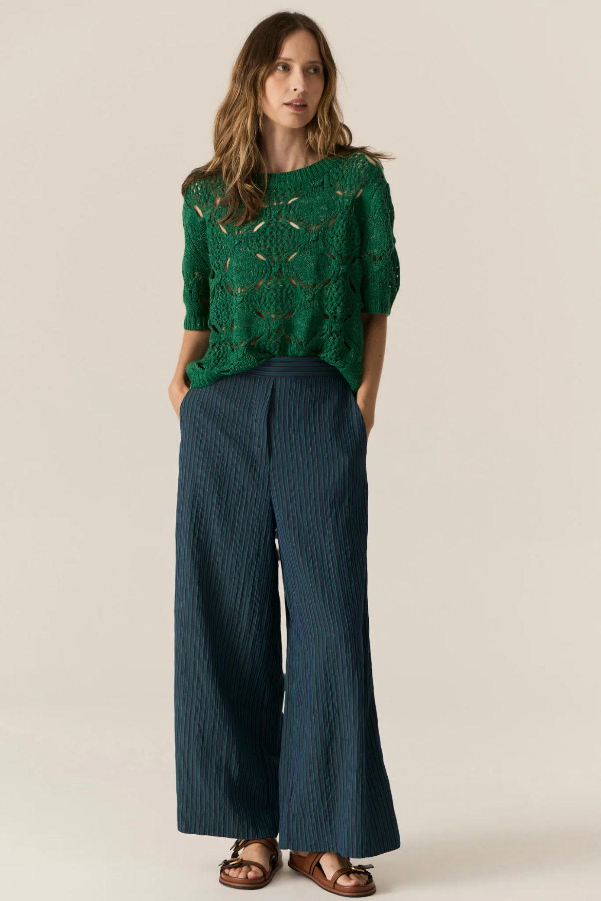 Caruso Bobble Knit Green