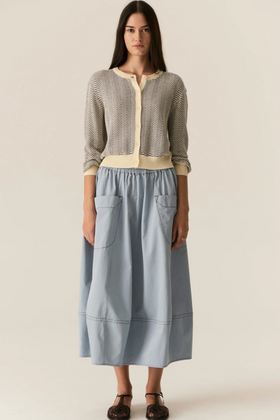 Jules Cardigan Blue Ivory