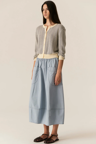 Jules Cardigan Blue Ivory
