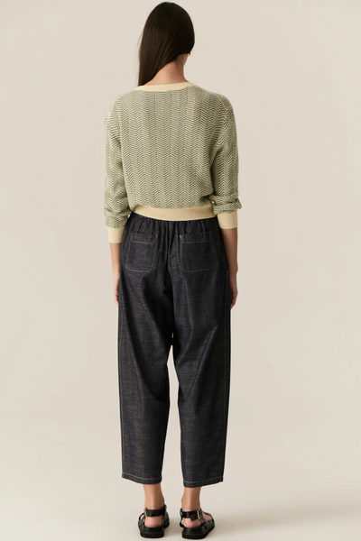Jules Cardigan Green Ivory