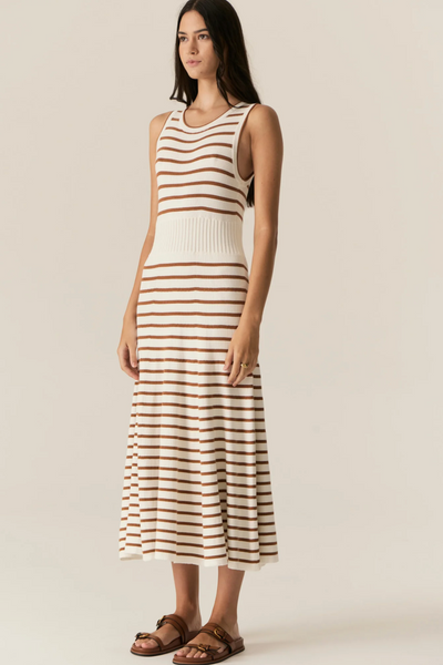 Luca Dress White Camel
