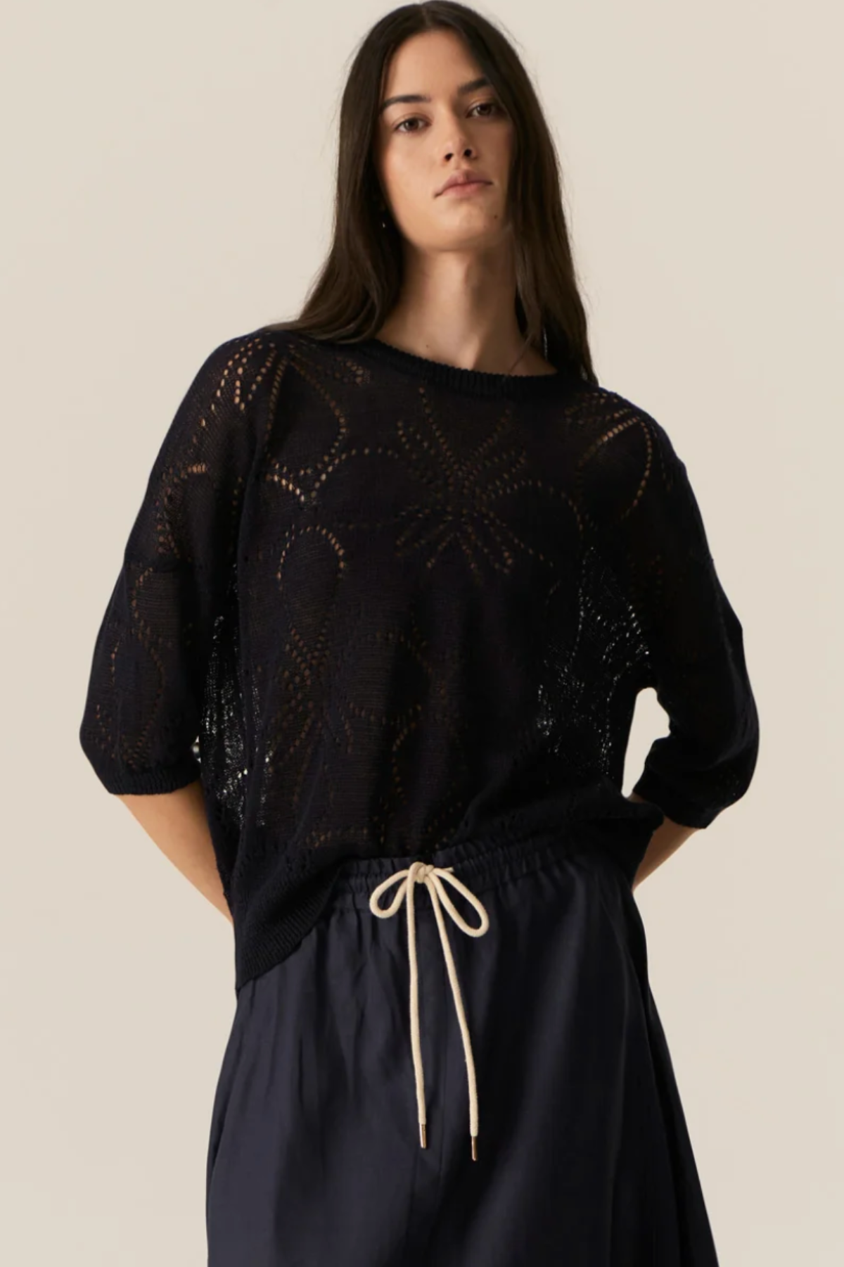 Milton Pointelle Tee Ink