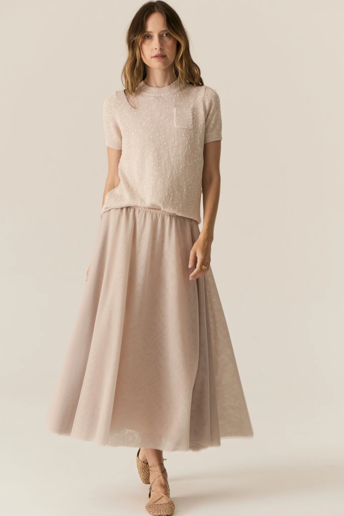 Pax Lurex Tee Pink