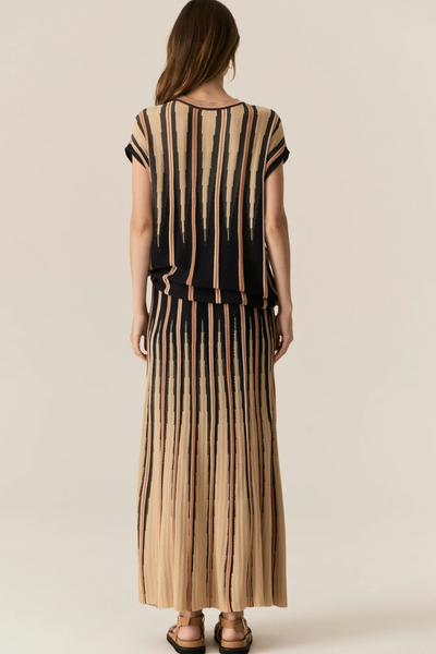 Tedd Knit Skirt Ink Camel