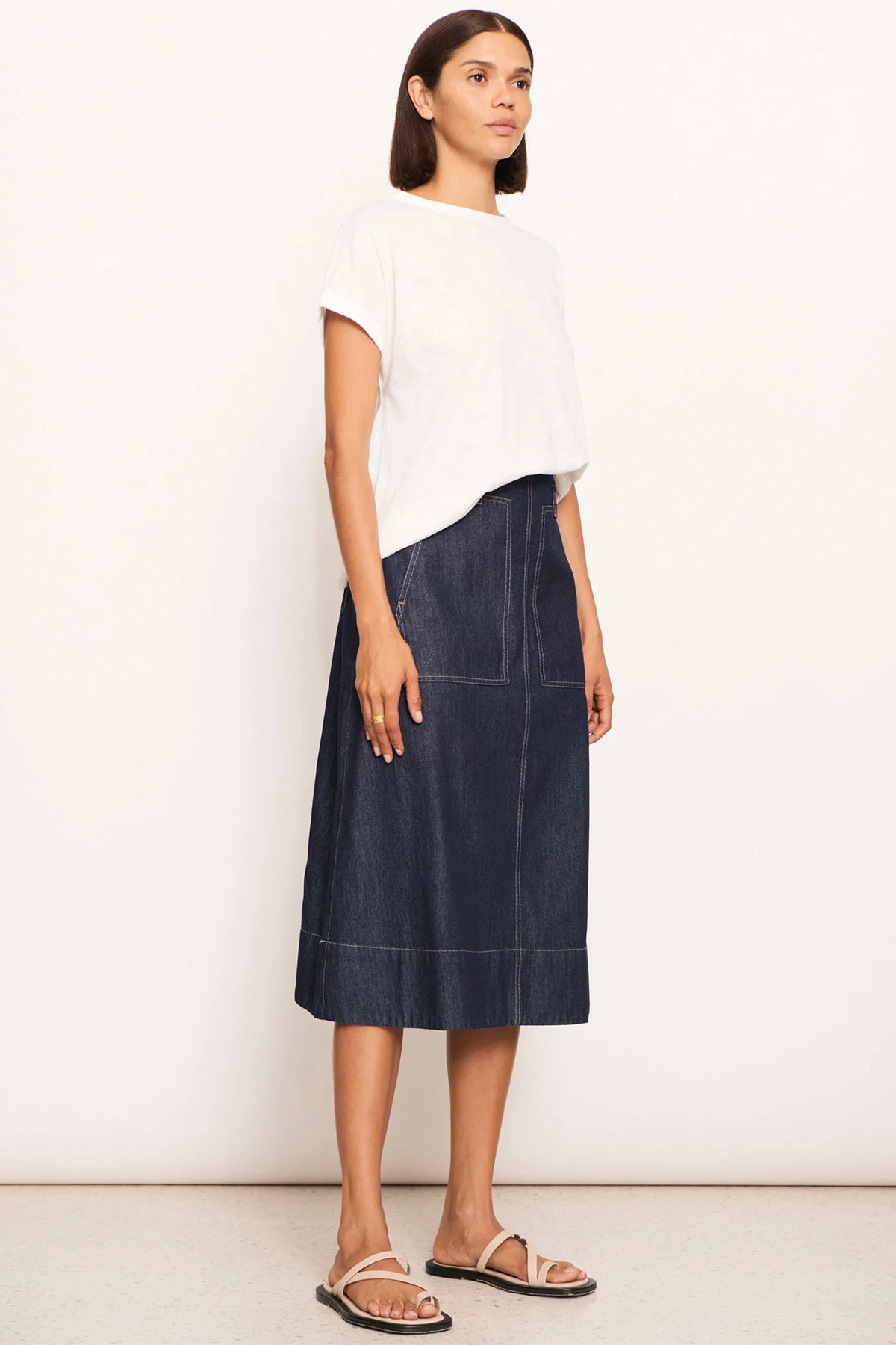 Raydel Denim Skirt Dark Wash