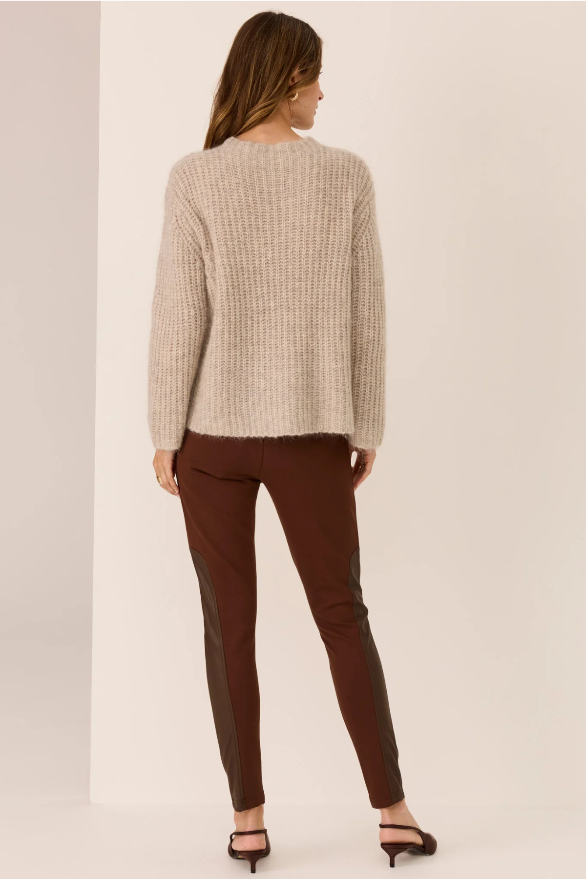 Melvyn High Neck Knit Pebble