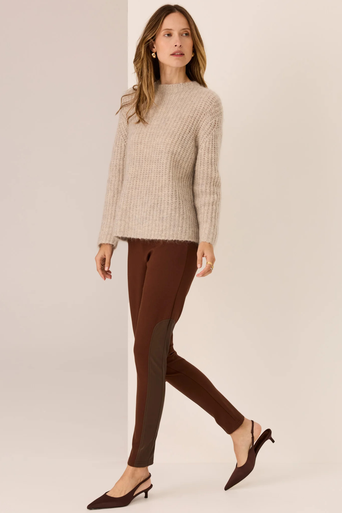 Melvyn High Neck Knit Pebble