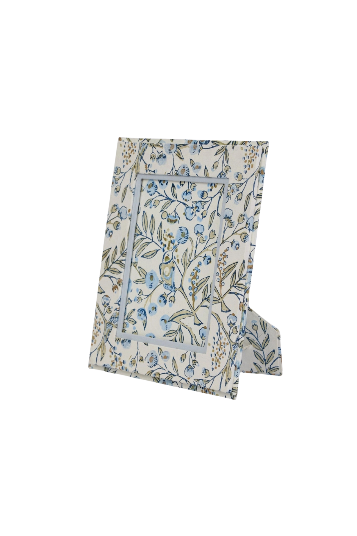 Block Printed Picture Frame Songbird 5x7