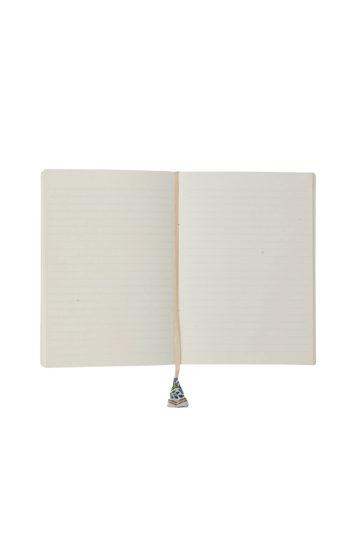 Block Printed Ruled Notebook A5 Trellis Indigo