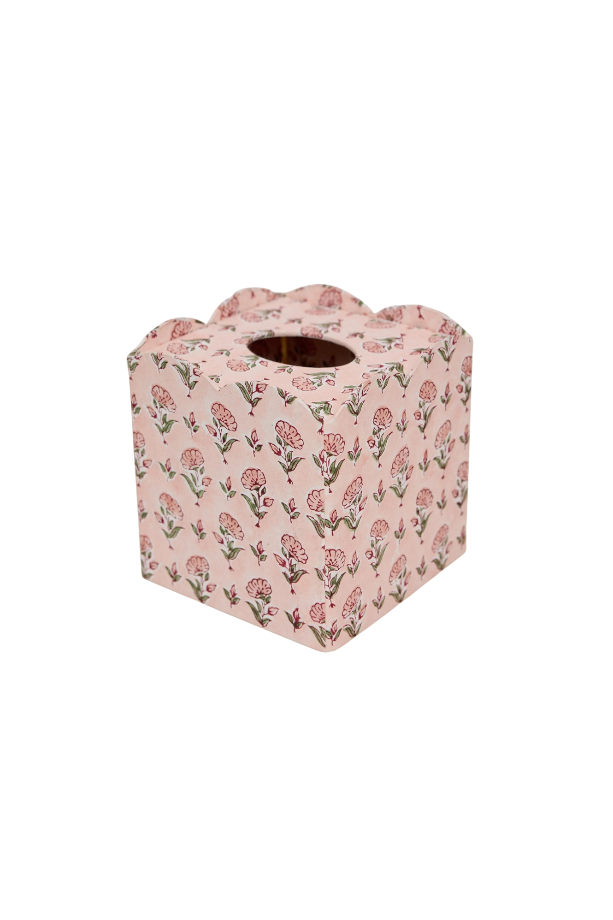 Block Printed Tissue Box Ditsy Floral