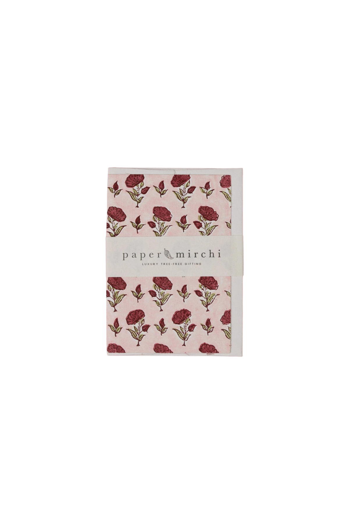 Hand Block Printed Card Ditsy Floral