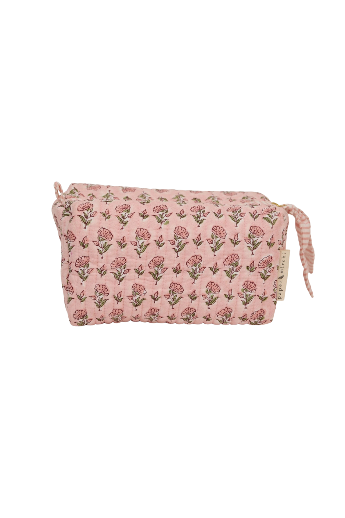 Organic Cotton Toiletry Bag Large Ditsy Floral