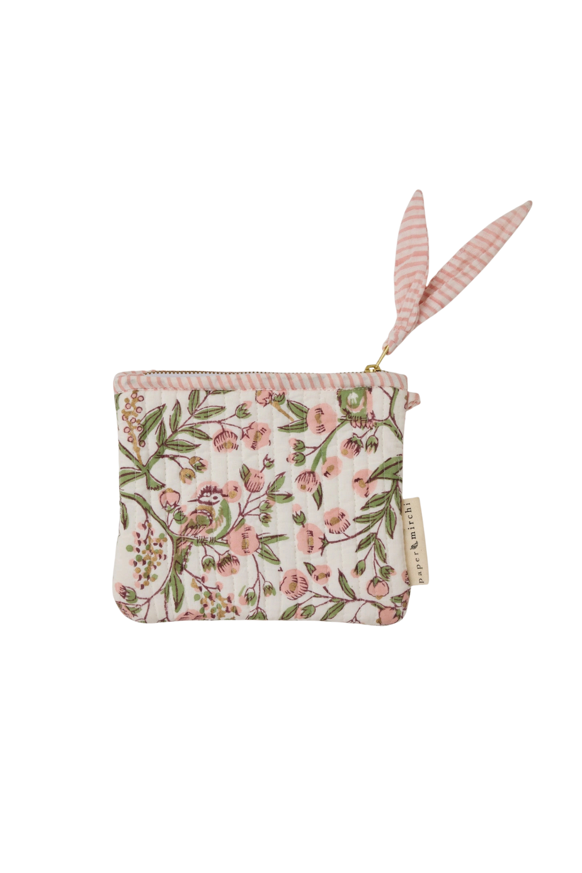 Organic Cotton Pouch Floral Blush Medium