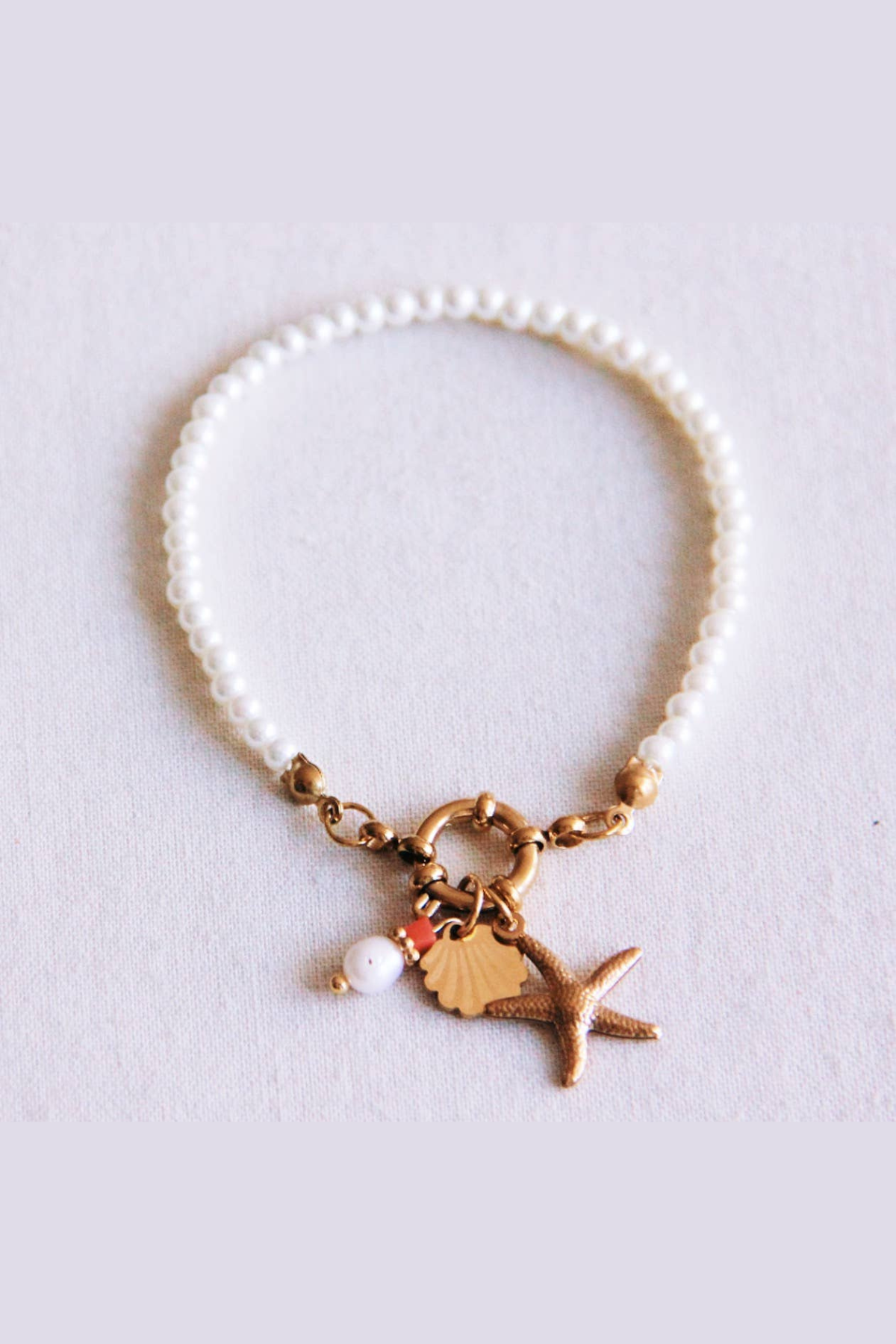 Pearl Bracelet Starfish & Shell