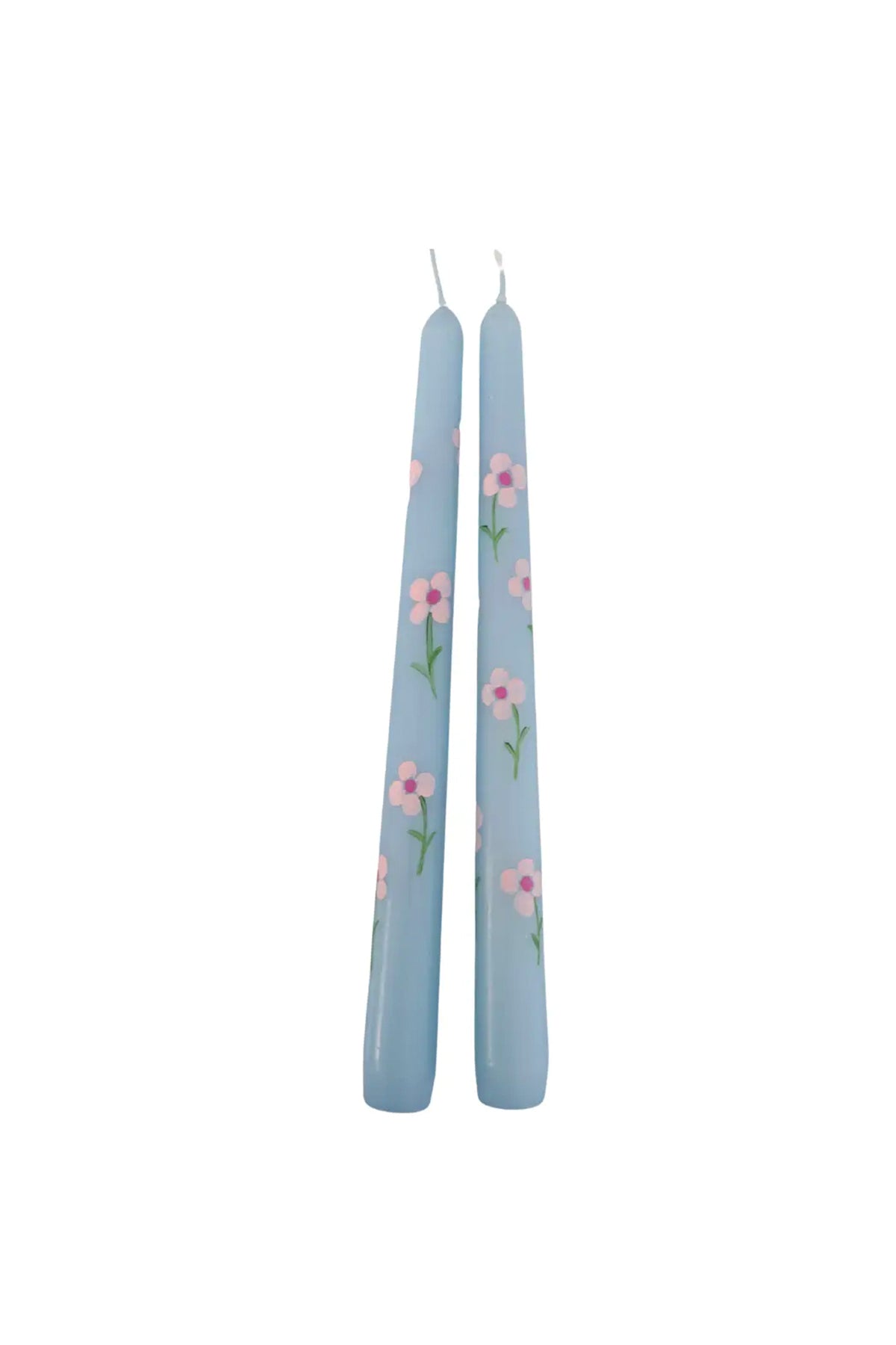 Pink Daisy Hand Painted Candle