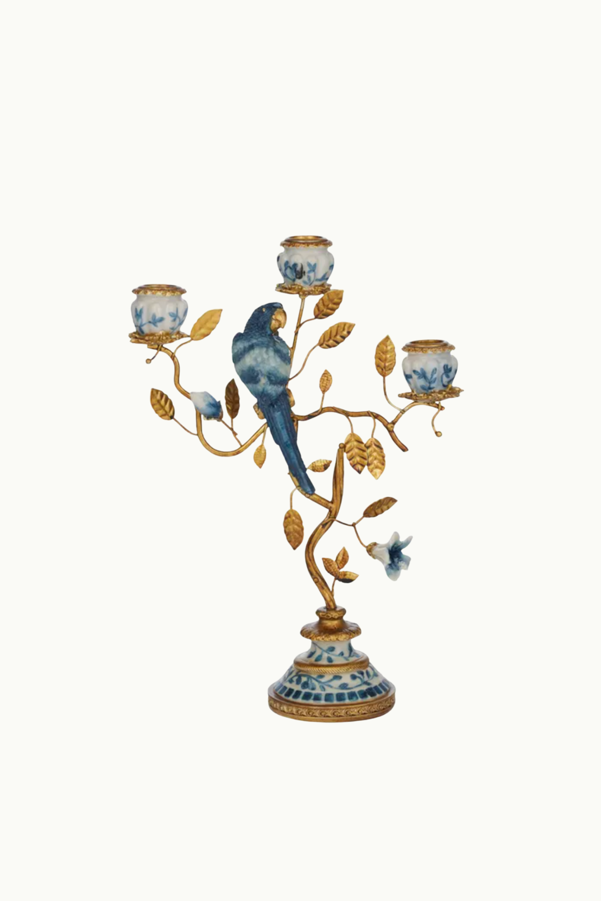 Polly Parrot Resin Candelabra