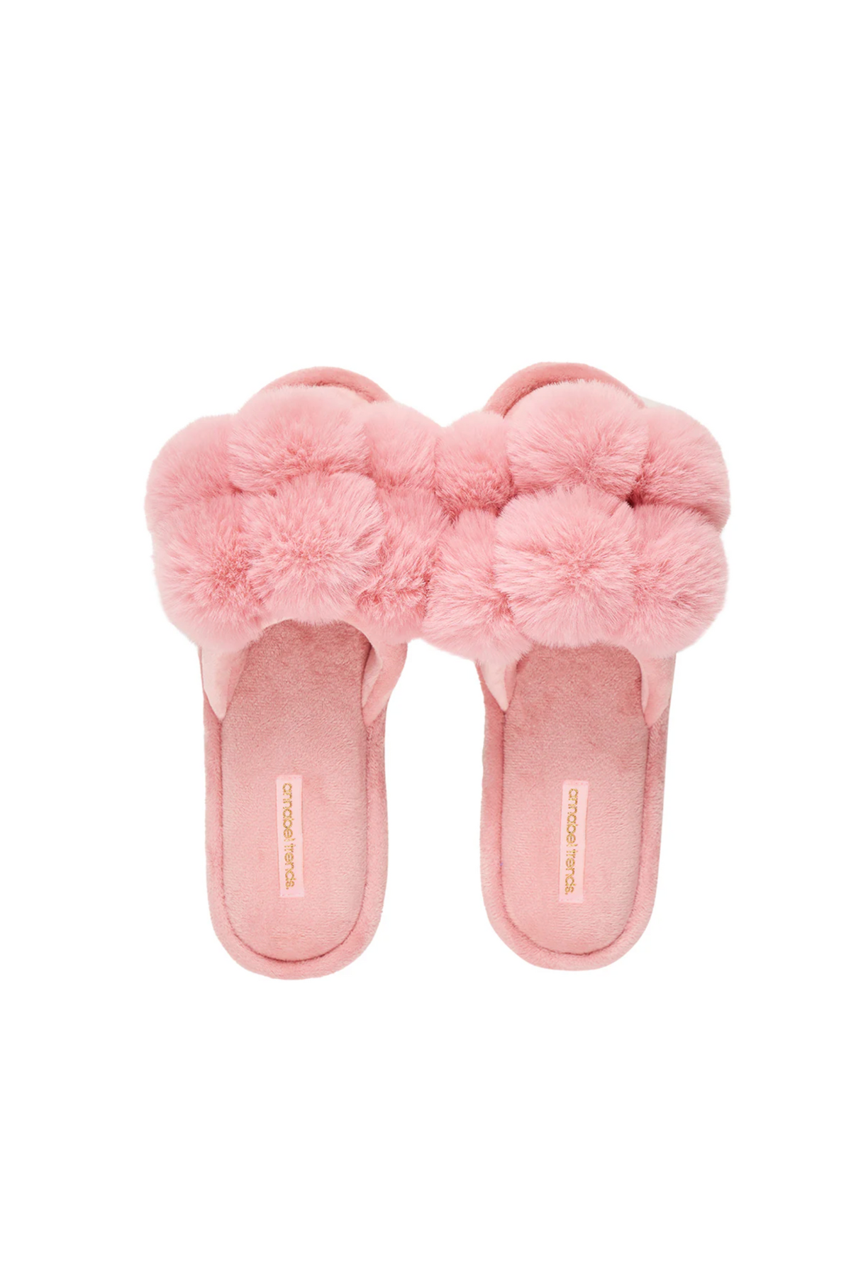 Pom Pom Slippers Cosy Luxe Pink Lemonade