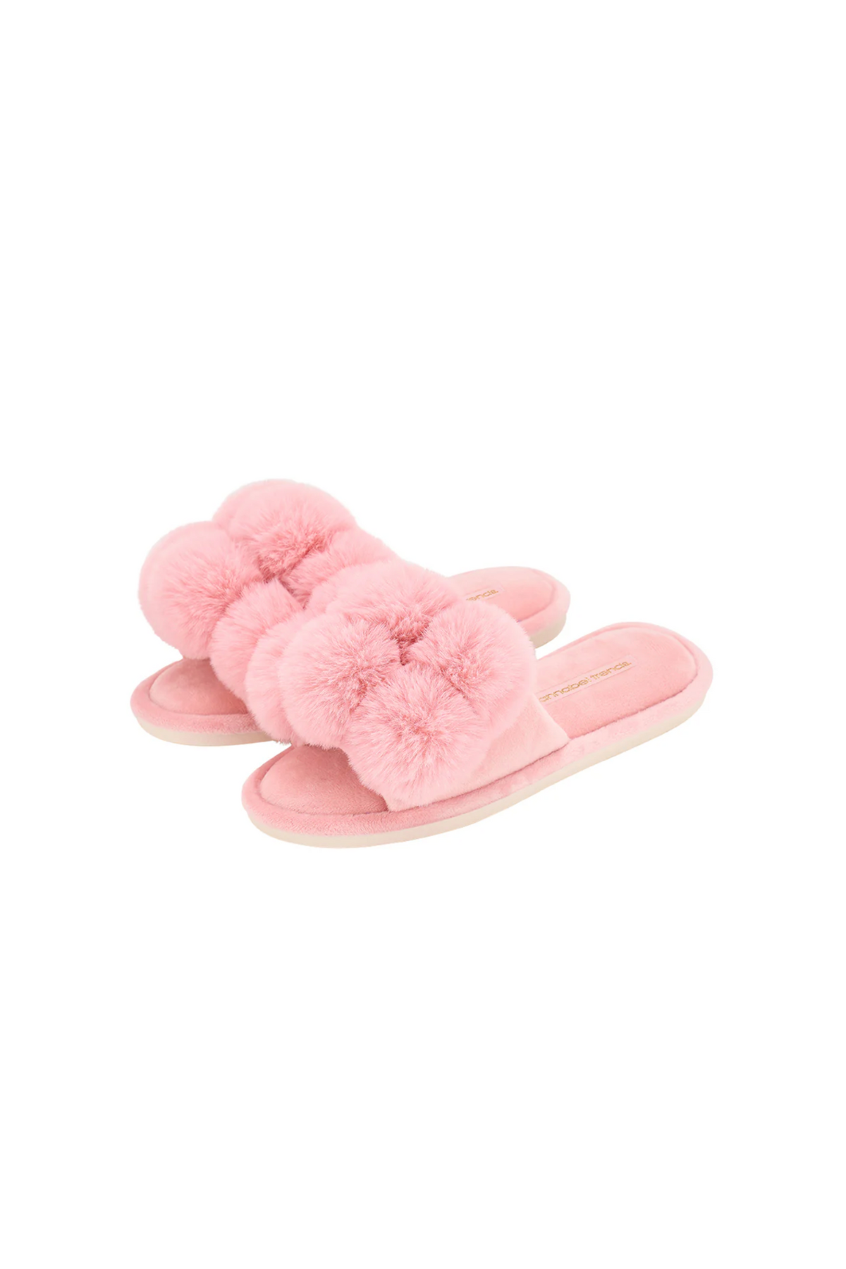 Pom Pom Slippers Cosy Luxe Pink Lemonade