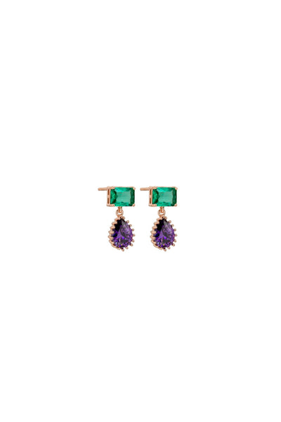 Purple Liliana Crystal Earring