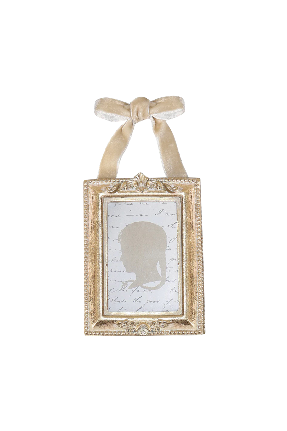 Rectangle Hanging Photo Frame Beige Ribbon