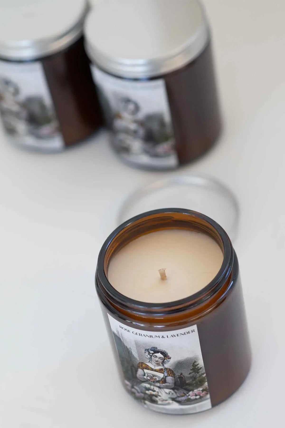 Rose Geranium & Lavender Soy Candle
