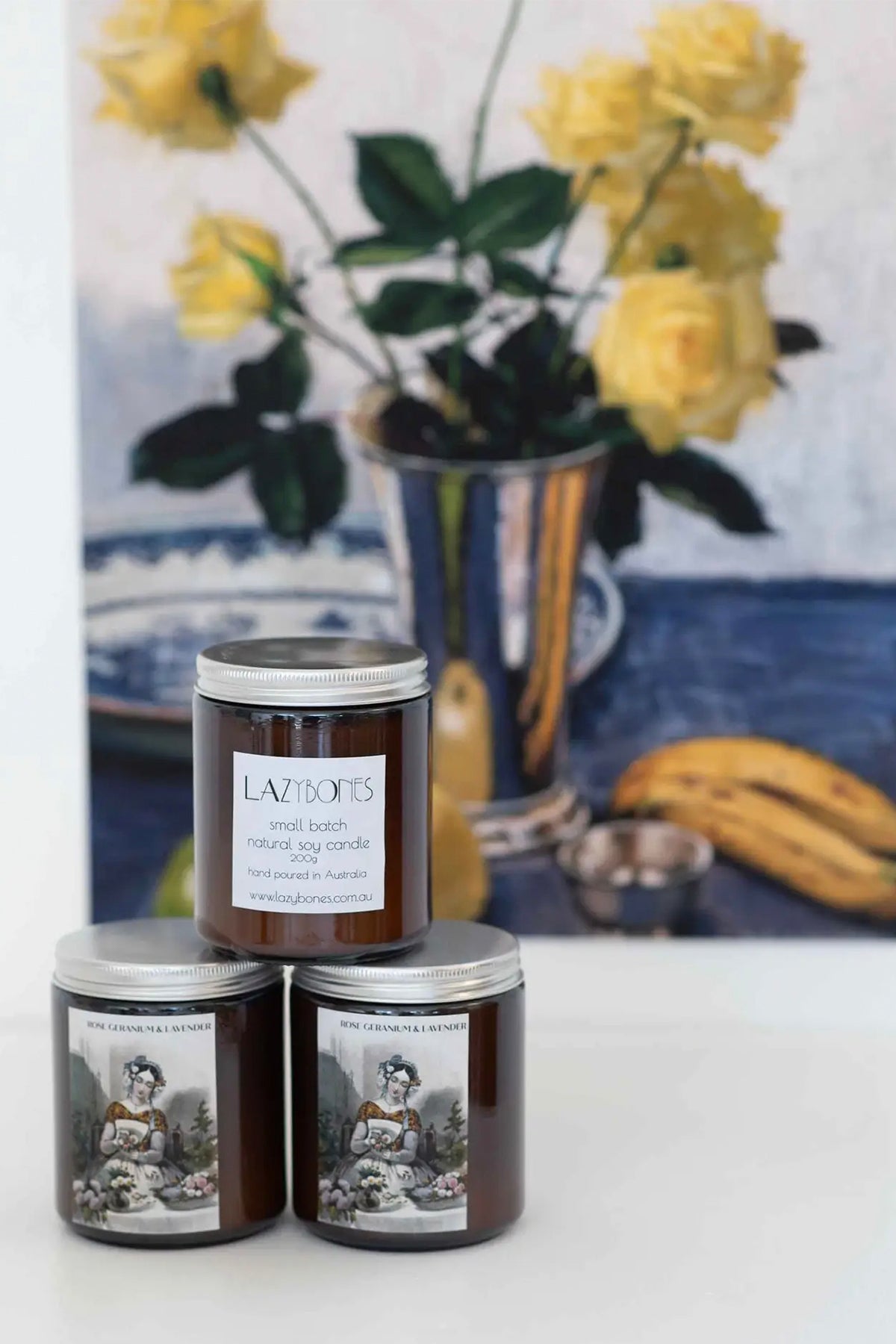 Rose Geranium & Lavender Soy Candle