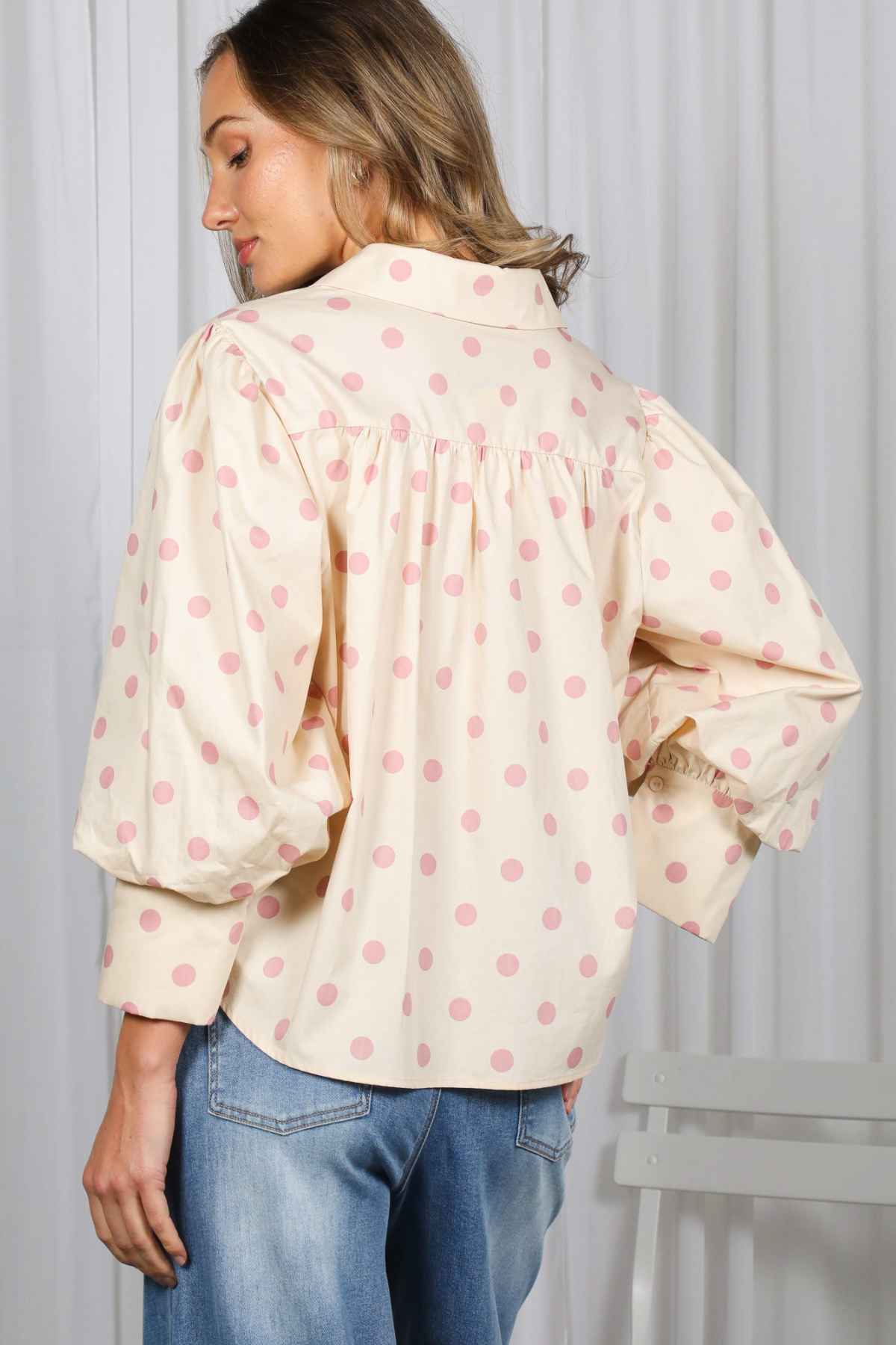 Rosy Dot Blouse